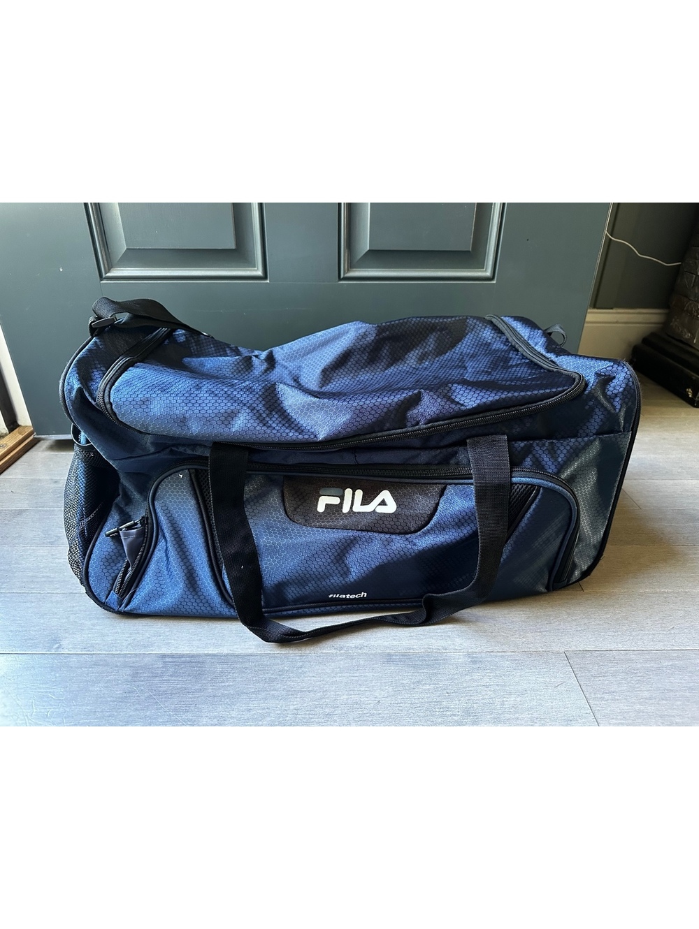 FILA Navy Blue Sports Duffle Bag Travel Gym Basketball Football Soccer Athletic